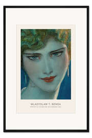 Gerahmter Kunstdruck Portrait of a Blonde Girl With Earrings