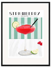 Gerahmter Kunstdruck Strawberry Daiquiri