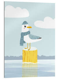 Tableau en plexi-alu Seagull With Scarf