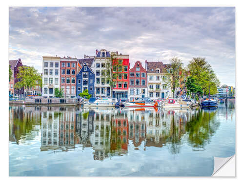 Sticker mural Serene Splendor of Amsterdam Reflections