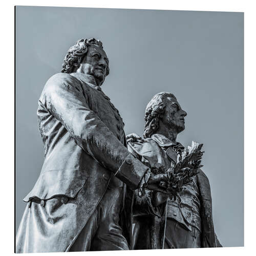 Aluminium print Goethe-Schiller Monument at Theaterplatz, Weimar