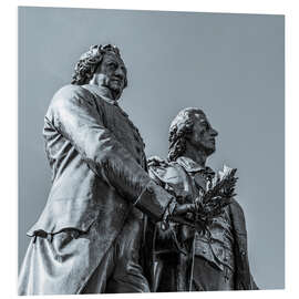 Hartschaumbild Goethe-Schiller-Denkmal am Theaterplatz, Weimar