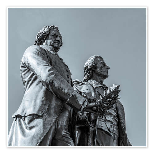 Juliste Goethe-Schiller Monument at Theaterplatz, Weimar