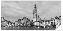 Wall sticker Grote Markt With the Cathedral of Our Lady in Antwerp