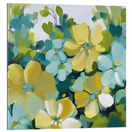 Tableau en plexi-alu Abstract Flower Meadow