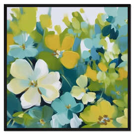 Gerahmter Kunstdruck Abstrakte Sommerwiese