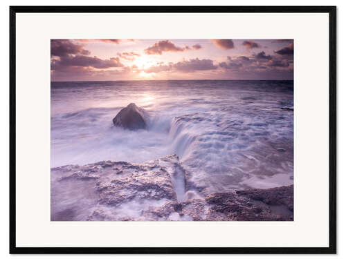 Framed art print Sunrise on the Dorset Coast