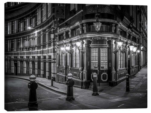 Canvastavla Old Building at Night in London