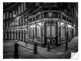 Selvklebende plakat Old Building at Night in London