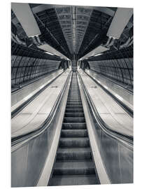 PVC print Escalator at Subway Station, London