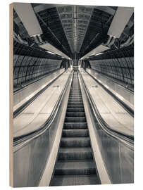 Holzbild Escalator at Subway Station, London