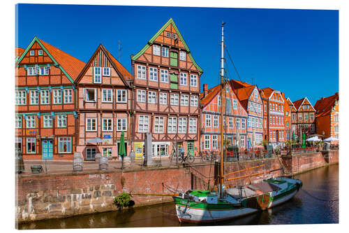 Akrylbilde Half-Timbered Houses in Hansehafen Stade, Germany II