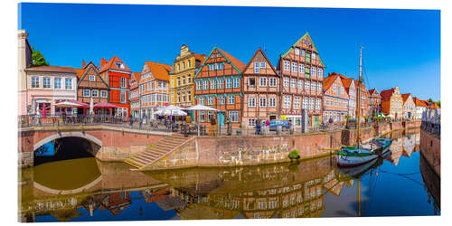 Akrylbilde Half-Timbered Houses in Hansehafen Stade, Germany I