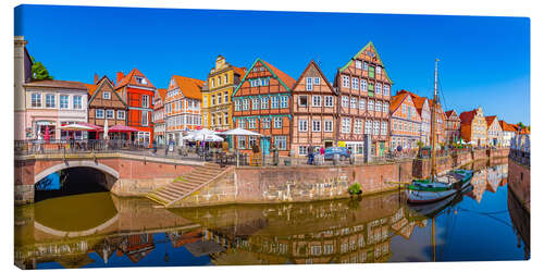 Canvastavla Half-Timbered Houses in Hansehafen Stade, Germany I