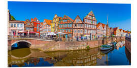 PVC print Half-Timbered Houses in Hansehafen Stade, Germany I