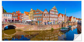 Selvklæbende plakat Half-Timbered Houses in Hansehafen Stade, Germany I