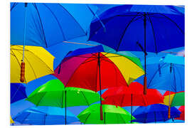 Foam board print Colourful Umbrellas