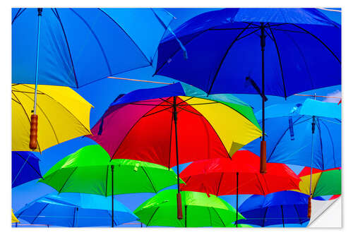 Vinilo para la pared Colourful Umbrellas