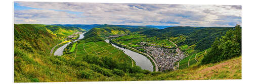 Foam board print Moselle River Loop Near Bremm, Germany