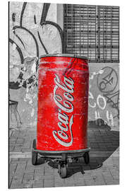 Quadro em alumínio Coke Street Art - HADYPHOTO