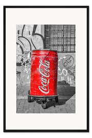 Gerahmter Kunstdruck Coke Street Art - HADYPHOTO