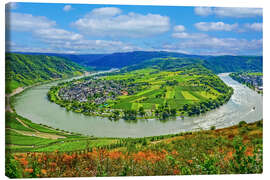 Quadro em tela Moselle River Loop Near Kröv, Germany