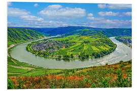 Foam board print Moselle River Loop Near Kröv, Germany