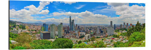 Quadro em alumínio View of Bogota from Montserrat Mountain, Colombia