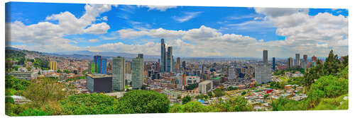 Canvastavla View of Bogota from Montserrat Mountain, Colombia