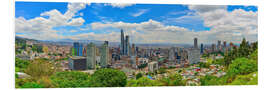 Foam board print View of Bogota from Montserrat Mountain, Colombia