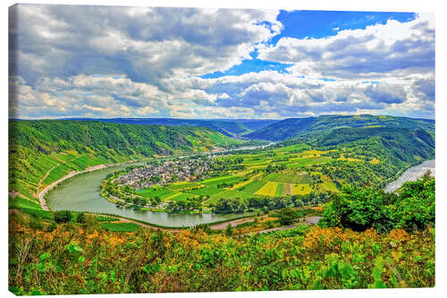 Canvas-taulu Moselle River Loop, Germany