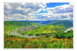 Wall print Moselle River Loop, Germany - HADYPHOTO