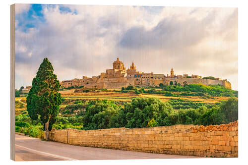 Stampa su legno Medina, Malta