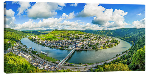 Canvas-taulu Moselle River Loop Traben Trarbach, Germany