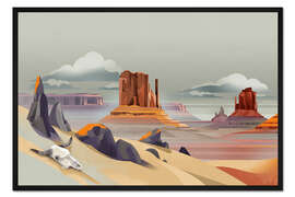 Gerahmter Kunstdruck Monument Valley