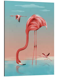 Tableau en aluminium Greater Flamingo