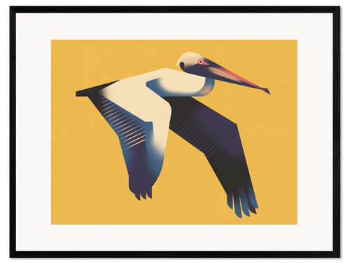Impresión de arte enmarcada Pelican