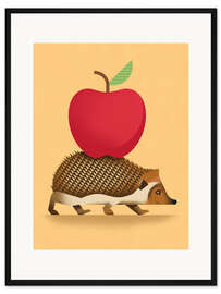 Gerahmter Kunstdruck Igel