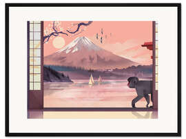 Gerahmter Kunstdruck Fujiyama