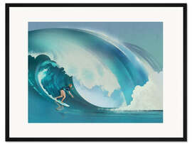 Gerahmter Kunstdruck Die Surferin
