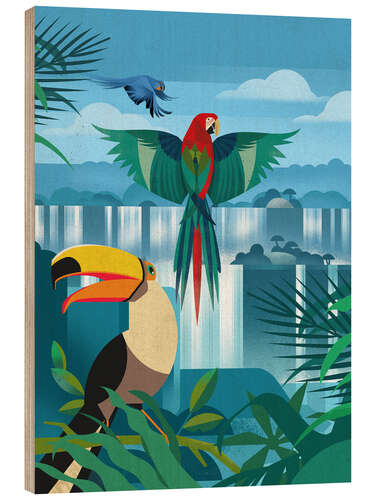 Cuadro de madera Rainforest Friends