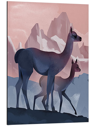 Cuadro de aluminio Guanaco of the Andes