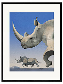 Framed art print Rhino