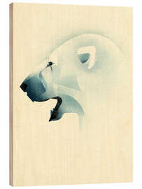 Wood print Icebear