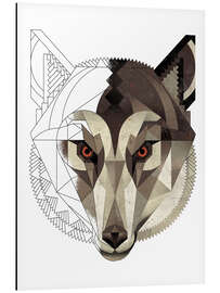 Magnettafel Geometrischer Wolf