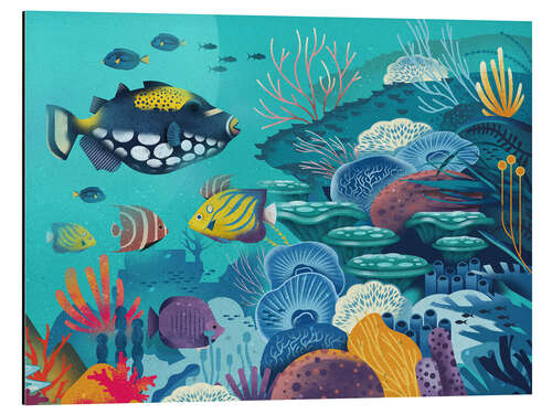 Tableau en aluminium Aquatic World of Corals