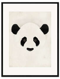 Inramat konsttryck Panda