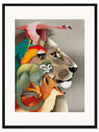 Gerahmter Kunstdruck Wunderschöne Wildtiere