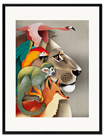 Impresión de arte enmarcada Wonderful Wild Animals