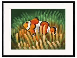Impressão artística com moldura Clownfish